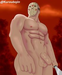 bara blood cum flaccid friday_the_13th halloween horror jason_voorhees kuroubojin male_only muscles nude slasher solo solo_male