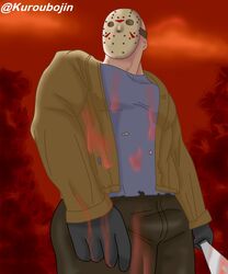 bara blood bulge cum flaccid friday_the_13th halloween horror jason_voorhees kuroubojin male_only muscles slasher solo solo_male