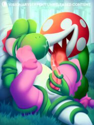 green yoshi from mario (series) by visionaryserpent