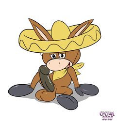 anthro asinus baba_looey balls burro clothing cpctail donkey equid equine genitals hanna-barbera hat headgear headwear hi_res male male_only mammal penis solo sombrero testicles the_quick_draw_mcgraw_show