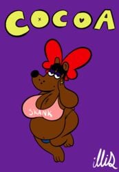 1futa anthro bear big_belly big_breasts cocoa_goodlove cute furry futanari illis intersex solo_futa