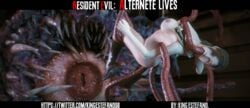 1girls 1monster 3d breasts brown_hair capcom claire_redfield female_focus female_penetrated from_behind from_below huge_monster kingestefano98 larger_male monster rape resident_evil resident_evil_2 resident_evil_2_remake size_difference tentacle tentacle_rape tentacle_sex william_birkin