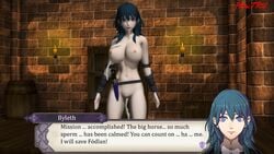 3d bestiality big_breasts byleth_(fire_emblem) byleth_(fire_emblem)_(female) cum cum_in_pussy cum_on_breasts cum_on_face dialogue english_text fire_emblem fire_emblem:_three_houses hirutr18 htr18 huge_breasts large_breasts nintendo nipples nude nude_female teal_hair text zoophilia