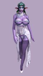 3d animated big_breasts bouncing_breasts breasts elf female leman night_elf pointy_ears stockings thong tyrande_whisperwind world_of_warcraft