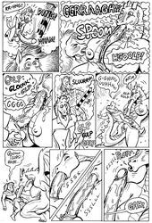 anthro areola balls big_breasts big_penis breast_fondling breast_grab breasts comic cum cum_in_mouth cum_inside dialog dragon english_text equine erect_nipples erection eye_contact fellatio female fondling gustav hair here_there_be_dragons horn horse huge_breasts huge_cock karno looking_at_another male monochrome mouth necklace nipples nude open_mouth oral oral_sex orgasm paizuri penis pussy sex smile straight text zashy