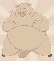 animated anthro erection idrewthis male penis pig pluvatti porcine solo