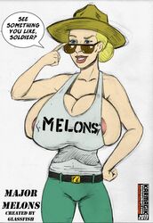 1girls areolae athletic athletic_female blonde_hair blue_eyes bra breasts busty cleavage clothing color colored cosmiccolorstheuniverse drawing drawn english_text female frostbiteboi gigantic_breasts glassfish karmagik light-skinned_female light_skin major_melons mature_female milf muscular_female partially_clothed seductive sketch speech_bubble straight thick_thighs voluptuous