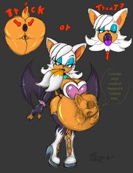 1boy 1boy1girl 1girls bat_wings big_belly bluemoon_the_lucario female high_heels rouge_the_bat sega sonic_(series) tails vore