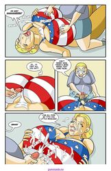 1boy 1boy1girl 1girls american_flag american_flag_bikini athletic athletic_female big_breasts blonde_hair blue_eyes boy_on_top bra breast_press breast_squeeze breast_squish breasts bust busty cleavage clothing comic cum cum_between_breasts cumshot dialogue ejaculation ejaculation_between_breasts english_text faceless faceless_male fat_man female gigantic_breasts glassfish huge_breasts incest large_breasts larger_female light-skinned_female light_skin major_melons male male_on_top mature mature_female mature_woman milf mother mother_and_son muscular_female offscreen_character offscreen_male orgasm original outercourse paizuri paizuri_under_clothes screaming seductive shorter_male size_difference smaller_male son sound_effects speech_bubble straight taller_female taller_girl thick_thighs ugly_man voluptuous watermark