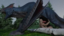 16:9 3d_(artwork) big_penis blender_(software) blender_cycles capcom digital_media_(artwork) dragon duo fellatio fellatio_on_feral feral flying_wyvern genitals hi_res human integlol larger_feral larger_male male male/male mammal monster_hunter nargacuga open_mouth oral penile penis sex size_difference smaller_human smaller_male tongue video_games widescreen wyvern