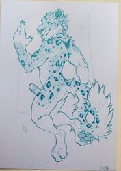 anthro bigroundlion cosmosnowmew felid genitals hi_res humanoid_genitalia humanoid_penis male male_only mammal nude pantherine penis snow_leopard solo