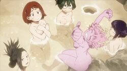 animated areola bathhouse breasts completely_nude covering embarrassed female female_only gif group hagakure_tooru_(invisible) invisible_woman kyoka_jiro large_breasts mina_ashido momo_yaoyorozu multiple_girls my_hero_academia naked nipples nude nude_edit nude_filter ochako_uraraka pussy s10collage tagme thick_thighs third-party_edit tooru_hagakure tooru_hagakure_(invisible) tsuyu_asui