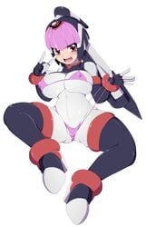 1girls big_breasts bra fairy_leviathan female mega_man mega_man_zero micro_bikini nipple_bulge panties reploid robot robot_girl semikichi solo tagme thong underwear