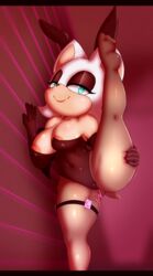 absurd_res anthro areola breasts bunny_costume chiropteran clothing costume egg_vibrator elbow_gloves female genitals gloves hi_res mammal pussy raised_leg rouge_the_bat sex_toy sinrizuki solo sonic_(series) sonic_the_hedgehog_(series) vibrator