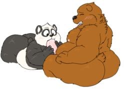 alpha_channel anthro ass big_butt border brown_bear cartoon_network drawpile duo fellatio giant_panda grizzly_(wbb) grizzly_bear hi_res male male/male mammal nood1e oral overweight overweight_male panda_(wbb) penile sex slightly_chubby transparent_border ursid ursine we_bare_bears