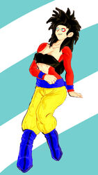 1girls dragon_ball dragon_ball_xenoverse female female_only hesseyt original_character saiyan solo super_saiyan super_saiyan_4