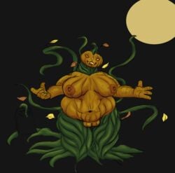 absurd_res autumn beckoning belly big_belly big_breasts breasts elemental_creature elemental_humanoid fangs female flora_fauna food fruit genitals gesture halloween hi_res holidays humanoid hyper hyper_belly kentuckiyucki leaf navel overweight overweight_female overweight_humanoid peanuts peanuts_worldwide_llc plant plant_humanoid pumpkin pumpkin_head pussy smile solo tentacle the_great_pumpkin tombstone vines wildbrain