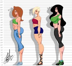 2020 3girls adrena_lynn big_breasts black_hair blonde_hair breasts character_sheet cleavage clothed clothed_female clothes clothing comic_cover cover curvaceous curvy curvy_figure dark_hair disney disney_channel english_text female female_only female_protagonist green_hair hair_over_one_eye henrik-drake hhammerh huge_breasts kim_possible kimberly_ann_possible large_breasts long_hair model_sheet multiple_girls nipple_bulge open_toe_shoes orange_hair pokies red_hair rsahnp shego shirt short_hair side_view signature title traditional_media_(artwork) voluptuous watermark