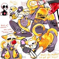 1boy 1girls 2d backless_outfit backless_sweater blowjob breasts cat_ears cat_tail color cum cum_in_mouth cum_inside dream_sans dream_sans_(fan_character) dreamtale ectobody killer_sans killer_sans_(fan_character) killertale red_penis sans sans_au sanscest sex skumhuu sweater tagme translucent translucent_body undertale undertale_(series) undertale_au yellow_body