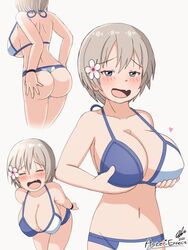 1girls animated ass aster-effect baby_face backboob bedroom_eyes bent_forward big_breasts bikini blinking blue_bikini blue_eyes blush bouncing_breasts breasts clavicle cleavage clothed clothed_female compilation cute eyes_closed fang female female_focus female_only flower flustered grey_hair hair_between_eyes hair_flower hair_ornament hanging_breasts heart heavy_blush holding_breasts human large_breasts looking_at_viewer multicolored multicolored_bikini multicolored_clothes navel no_sound open_mouth presenting presenting_breasts presenting_hindquarters seductive short_hair shortstack shoulder_blades signature silver_hair skin_fang small_but_busty solo solo_female solo_focus swimsuit tagme tomboy ugoira underboob uzaki-chan_wa_asobitai! uzaki_hana very_short_hair video watermark webm white_bikini white_swimsuit young