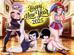 breasts high_heels lucy_loud multiple_girls nipples pomni_(the_amazing_digital_circus) sander_art the_amazing_digital_circus the_loud_house