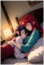 2females 2girls 2women ai_generated akeno_himejima girl_on_girl high_school_dxd lesbian_couple lovers rias_gremory sapphic yuri yuri yuri