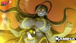 2d areolae big_breasts black_hair breasts busty capcom female female_focus female_only hourglass_figure kamina1978 large_breasts long_hair nipples nude nude_female nudity robot robot_girl robot_humanoid rule_63 seth_(sfv) seth_(street_fighter) street_fighter street_fighter_v tagme wide_hips yellow_eyes