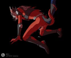 2boys all_fours armor armored_boots armored_male ass belt blue_armor bodily_fluids bodysuit disembodied_foot dragon dragon_horns dragon_scales dragon_tail foot_on_ass foot_on_back gay gay_domination heavy_breathing helmet kamen_rider kamen_rider_knight kamen_rider_ryuki kamen_rider_ryuki_(series) leaking male male_focus male_only mask masked masked_male on_all_fours red_armor ren_akiyama sharp_nails shinji_kido tail tail_around_foot tremble_lines tremble_spikes trembling trembling_legs visor yaoi