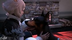 1boy 1futa 3d animal_genitalia animal_penis animated balls bestiality big_penis bottomless breasts canine canine_penis cum cum_in_penis cum_inside cumshot docking dog domestic_dog ejaculation erection eshu-chan feral feral_on_futa final_fantasy final_fantasy_xiv french_kiss futa_is_bigger futa_sans_pussy futa_urethral_insertion futanari futanari_penetrated kissing knot knotting longer_than_30_seconds male male_on_futa male_penetrating miqo'te mp4 no_sound penetration penis penis_in_penis small_breasts sounding source_filmmaker testicles urethral urethral_insertion urethral_knotting urethral_penetration video y'shtola zoophilia