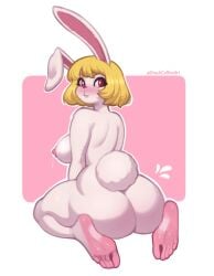 1girls ass big_ass blonde_hair breasts bunny bunny_ears carrot_(one_piece) furry huge_ass lactation naked naked_female nude nude_female one_piece peachcoffeeart red_eyes solo solo_female tagme