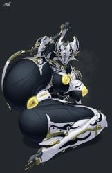 ass_focus female_only glowing_anus glowing_genitalia glowing_nipples glowing_pussy happymushroom huge_ass lifting_leg one_leg_raised presenting_pussy puffy_nipples robot_girl tagme thick_ass vagina valkyr_(warframe) waiting_for_sex warframe wide_hips