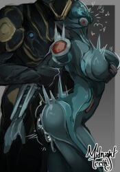 faceless_female female from_behind mag_(warframe) midnight_teeth penetration rhino_(warframe) rhino_prime sex squeezing_breast warframe