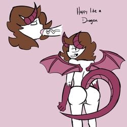 blowjob dragon dragon_girl dragon_wings fangs fellatio female_only foxz0ne happylikeawall horns monster_girl nude oral oral_sex penis tail wings youtube youtuber