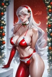 1girls ai_generated christmas corrin_(fire_emblem) corrin_(fire_emblem)_(female) female female fire_emblem fire_emblem_fates intelligent_systems nai_diffusion new_year nintendo stable_diffusion