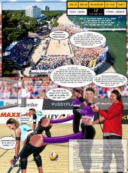 anal anal_sex arena ass beach_volleyball big_strap-on buggery chantal_laboureur comic covid-19_pandemic crying defeat defeated dialogue english_text extro german_beachvolleyball_championship_2020 german_text germany humiliation interview laura_ludwig leonie_klinke margareta_kozuch painal pants_pulled_down penalty_game reporter sandra_ittlinger score social_distancing sport sports sports_bikini sports_bra sports_festival sports_uniform strap-on strap-on_over_clothes stretched_anus tears trash_talk uniform victory volleyball volleyball_net