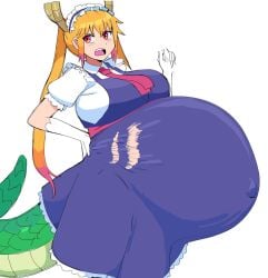 big_breasts breasts dr-worm edit female huge_breasts hyper_pregnancy lewdlemage miss_kobayashi's_dragon_maid pregnant ready_to_pop tagme thick_thighs tohru_(dragon_maid) wide_hips