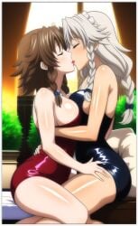 2girls 2milfs 2women ai_generated daughter-in-law female grayfia_lucifuge high_school_dxd in-lawcest lesbian_couple lesbian_domination lesbian_kiss lesbian_sex lovers mother-in-law mother-in-law_and_daughter-in-law sapphic venelana_gremory yuri