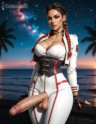 1futa abs ai_generated apex_legends balls big_balls big_breasts breasts curvy cutanari dickgirl futa_only futanari loba_(apex_legends) looking_at_viewer nipples nsfw nude penis perfect_body ready_to_fuck small_waist smile solo tan_skin testicles