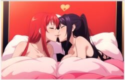 2females 2girls 2women ai_generated akeno_himejima girl_on_girl happy_new_year high_school_dxd lesbian_couple lesbian_kiss lesbian_sex lovers rias_gremory sapphic yuri yuri yuri