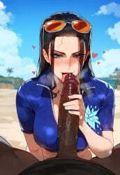 1girls ai_generated black_hair female female_only floox light-skinned_female light_skin long_hair nico_robin one_piece tagme