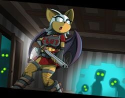 1girls banditofbandwidth_(artist) bat cosplay crossover crossover_cosplay electronic_arts fanart female jo-beth_casey jo-beth_casey_(cosplay) rouge_the_bat sega sonic_the_hedgehog_(series) timesplitters zombies