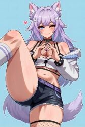 ai_generated ass_focus big_breasts blush breasts cat_ears cat_girl cat_humanoid cat_tail corela embarrassed female female_only happy heterochromia instagram nephtunie nude_female shorts simple_background solo solo_focus squatting tail thick_ass thick_thighs thighhighs thighs twitch twitch.tv twitter virtual_youtuber vtuber white_fur white_hair youtube youtube_hispanic youtuber youtuber_girl youtubers