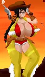 cow_girl huge_ass huge_breasts mrragamuffin red_eyes revolver val_(fvatrtnyuh091)