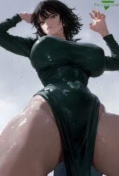 1girls ai_generated big_breasts black_hair curvy curvy_body curvy_female curvy_figure dress female female_focus female_only fubuki_(one-punch_man) green_eyes huge_breasts large_breasts marshalperv one-punch_man pervmarshal short_hair solo solo_female solo_focus sweat sweatdrop sweating tagme tagme_(artist) thick_thighs thin_waist wide_hips