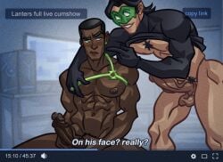 dark-skinned_male dc dc_comics gay green_lantern green_lantern_(series) hoot_exe interracial john_stewart kyle_rayner male male/male male_only