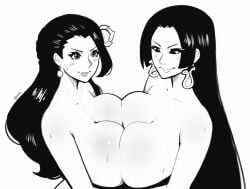 boa_hancock breasts_squeezed_together cleavage huge_breasts large_breasts nude_female one_piece peachcoffeeart tagme viola_(one_piece)