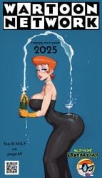 1girls 2025 big_ass big_breasts big_butt cartoon_network dexter's_laboratory dexter's_mom dress female female_focus female_only happy_new_year light-skinned_female light_skin mature_female milf mother new_year thick_thighs warmachine0001