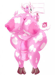 1futa 2020 animal_genitalia animal_penis anthro areola balls belly big_areola big_balls big_breasts big_nipples big_penis blue_eyes bovid bovine breasts cattle cev digital_media_(artwork) ear_tag equine_penis erect_nipples flaccid full-length_portrait fur furry futanari genitals gynomorph hair heterochromia hi_res holding_object hooves horn horsecock huge_balls huge_breasts huge_cock huge_thighs intersex large_areolae looking_at_viewer mammal nipples overweight overweight_anthro overweight_gynomorph overweight_intersex penis pink_body pink_eyes pink_fur pink_nose portrait short_hair simple_background solo solo_focus solo_futa spots spotted_body spotted_fur thick_penis thick_thighs voluptuous wave white_background white_body white_fur white_hair wide_hips