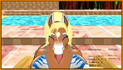 1boy 1boy1girl 1girls animated anne_(hth) anthro anthro_on_anthro between_breasts big_breasts blonde_hair breasts brown_fur crowchild eyeshadow faceless faceless_male fellatio female fur furry gif hair high_tail_hall hooves horse horse_ears horse_girl hth_studios huge_breasts large_breasts male_pov mammal mature mature_female mature_male mature_woman nipples offscreen_character offscreen_male oral outercourse paizuri pool pov straight voluptuous waist wide_hips