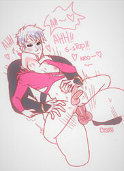 arched_back black_sclera bouncing_penis clothed_sex disruptiva doppios_sweater jojo's_bizarre_adventure male/male penetration penis pink_hair risotto_nero sex silver_hair size_difference tongue_out veiny_penis vento_aureo vinegar_doppio